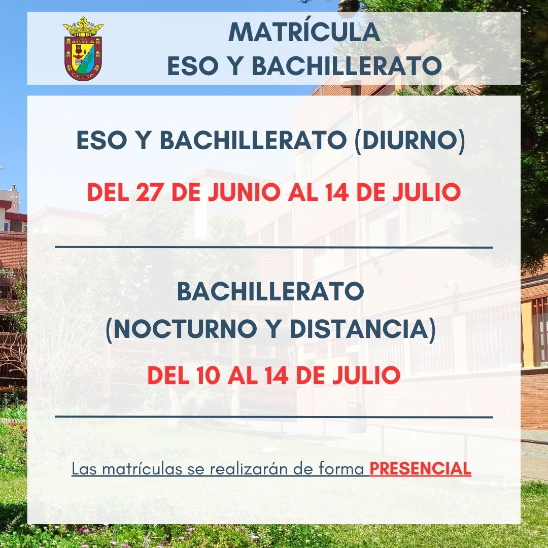 IG Matriculacion ESO BACHILLERATO 202324