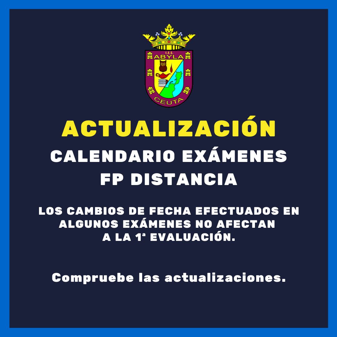 Calendario examenes DISTANCIA 2024 2025 2